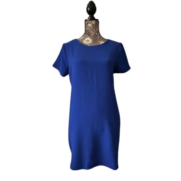 one clothing Dresses & Skirts - one clothing Women M Royal Blue Short Sleeve Round Neck Relaxed Tunic Mini Dress